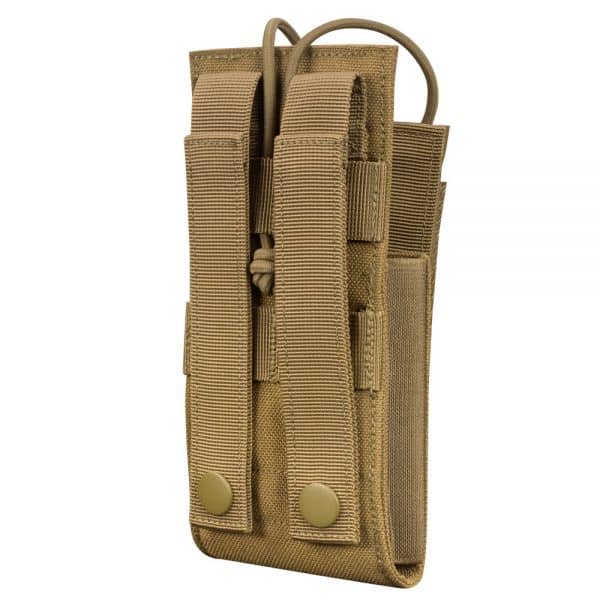 Back view of the Radio Pouch with molle attachments