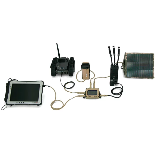 6 port power manager connected to various device batteries